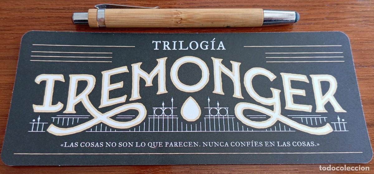 Sammeln von Lesezeichen: PEDIDO M&Iacute;NIMO 3 EUROS. MARCAP&Aacute;GINAS TRILOG&Iacute;A IREMONGER. Edward Carey. Blackie Books.