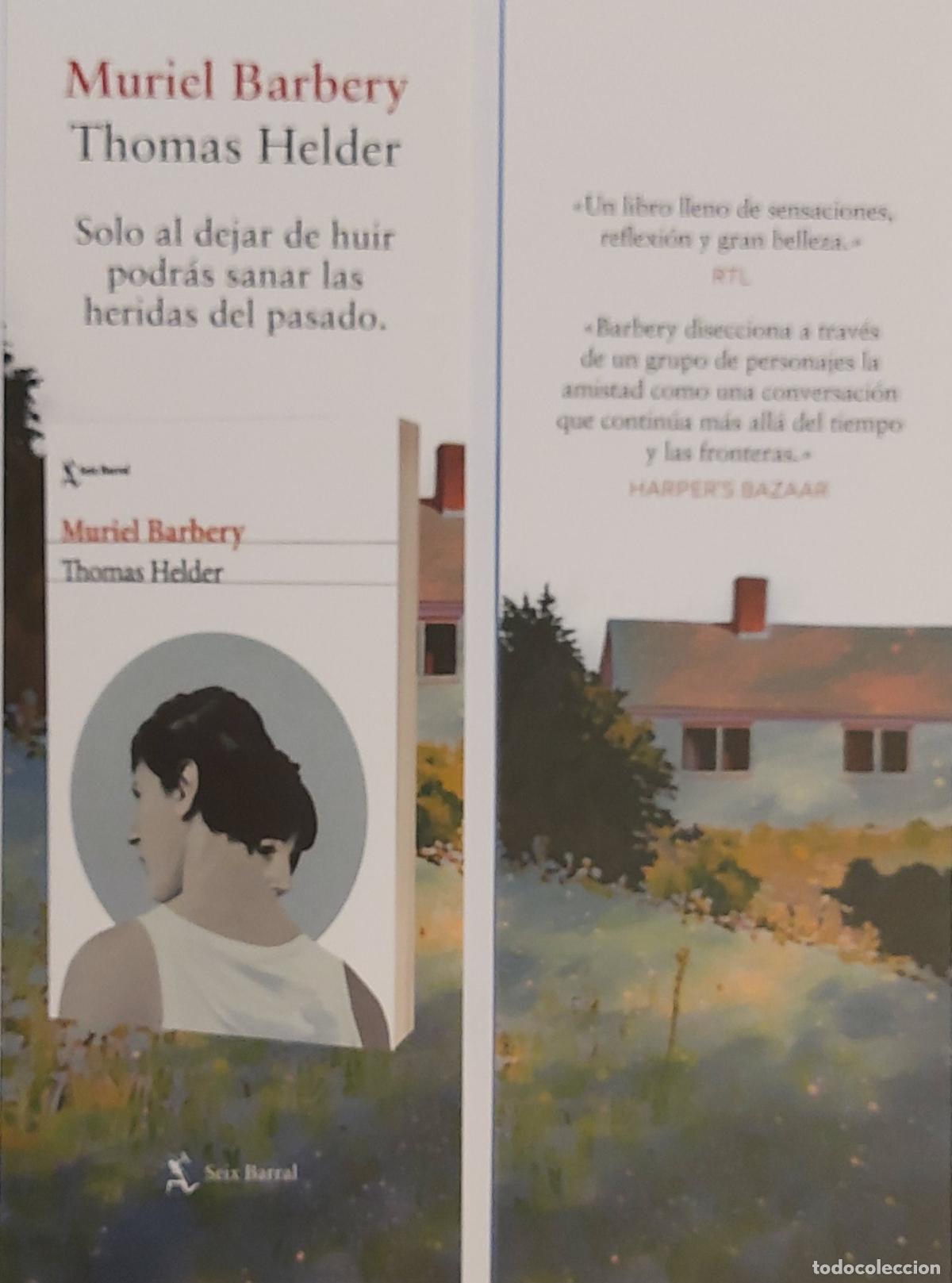 Coleccionismo Marcap&aacute;ginas: MARCAPAGINAS - SEIX BARRAL. MURIEL BARBERY. THOMAS HELDER