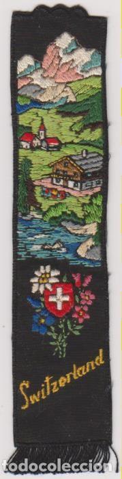 Sammeln von Lesezeichen: marcapaginas SUIZA TELA BORDADO SWITZERLAND bookmark point book marcador marca pagina punto libro