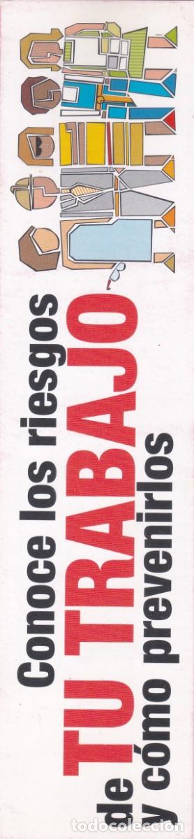 Collectables Bookmark: MARCAPAGINAS CCOO/CC.OO. ANDALUCIA. CONOCE LOS RIESGOS DE TU TRABAJO Y COMO PREVENIRLOS