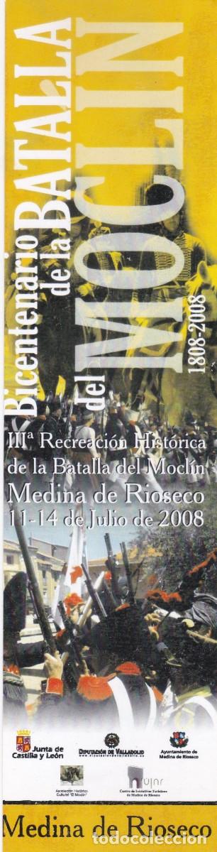 Collectables Bookmark: MARCAPAGINAS MEDINA DE RIOSECO. BICENTENARIO DE LA BATALLA DEL MOCLIN