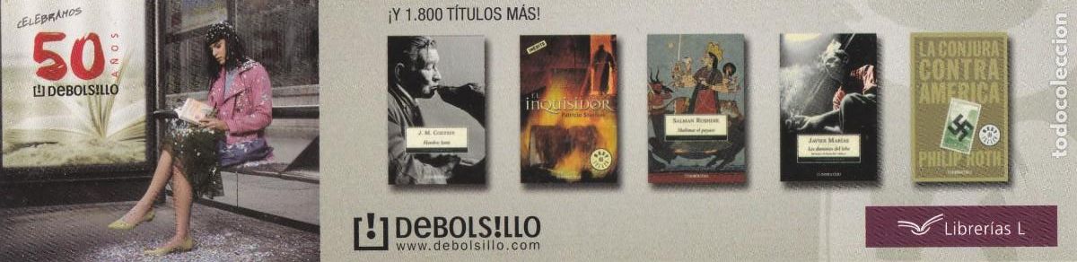 Collectables Bookmark: MARCAPAGINAS DEBOLSILLO. VARIOS TITULOS - LIBRERIAS L - SORTEO NISSAN NOTE