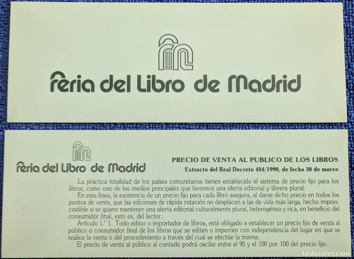 Collectables Bookmark: Marcap&aacute;ginas Feria del Libro de Madrid (1990)