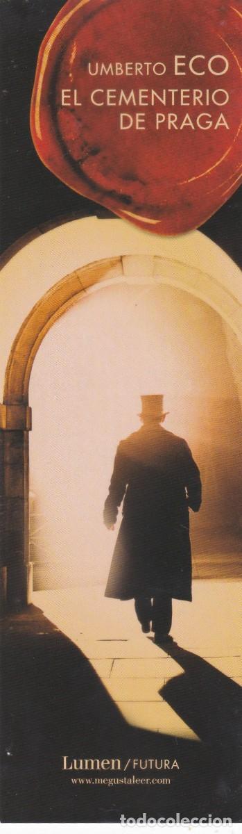 Coleccionismo Marcap&aacute;ginas: MARCAPAGINAS LUMEN. EL CEMENTERIO DE PRAGA. UMBERTO ECO