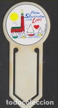 Collectables Bookmark: marcapaginas pl&aacute;stico STOCKOLM SWEDEN bookmark point book marcador marca pagina punto libro