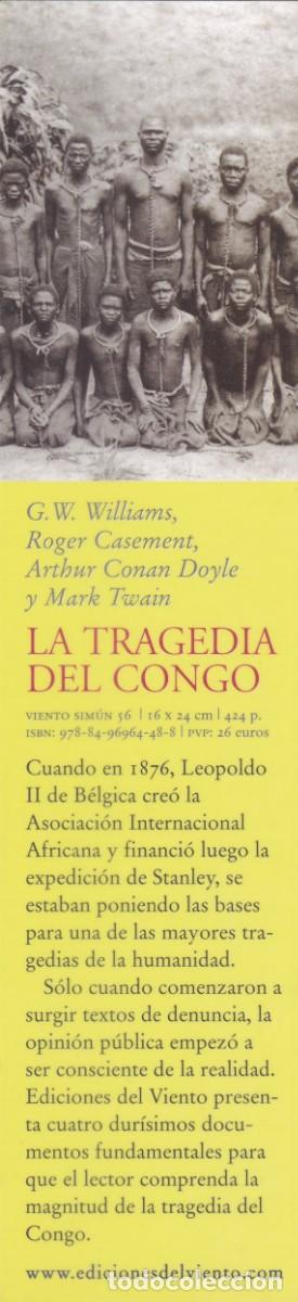Collectables Bookmark: MARCAPAGINAS EDICIONES DEL VIENTO. LA TRAGEDIA DEL CONGO. VARIOS AUTORES