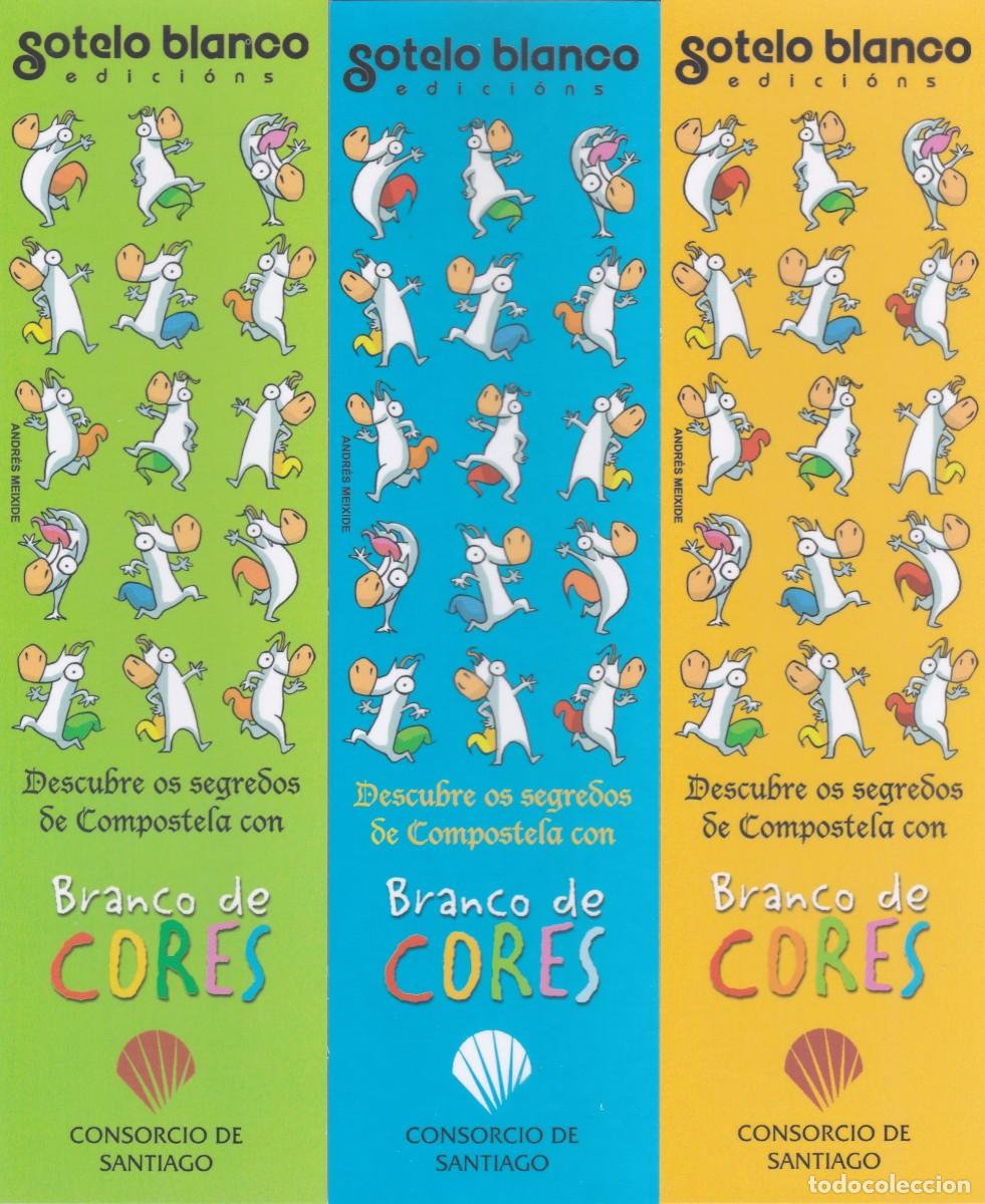 Collectables Bookmark: 3 MARCAPAGINAS SOTELO BLANCO EDICIONS. BRANCO DE CORES - CONSORCIO DE SANTIAGO