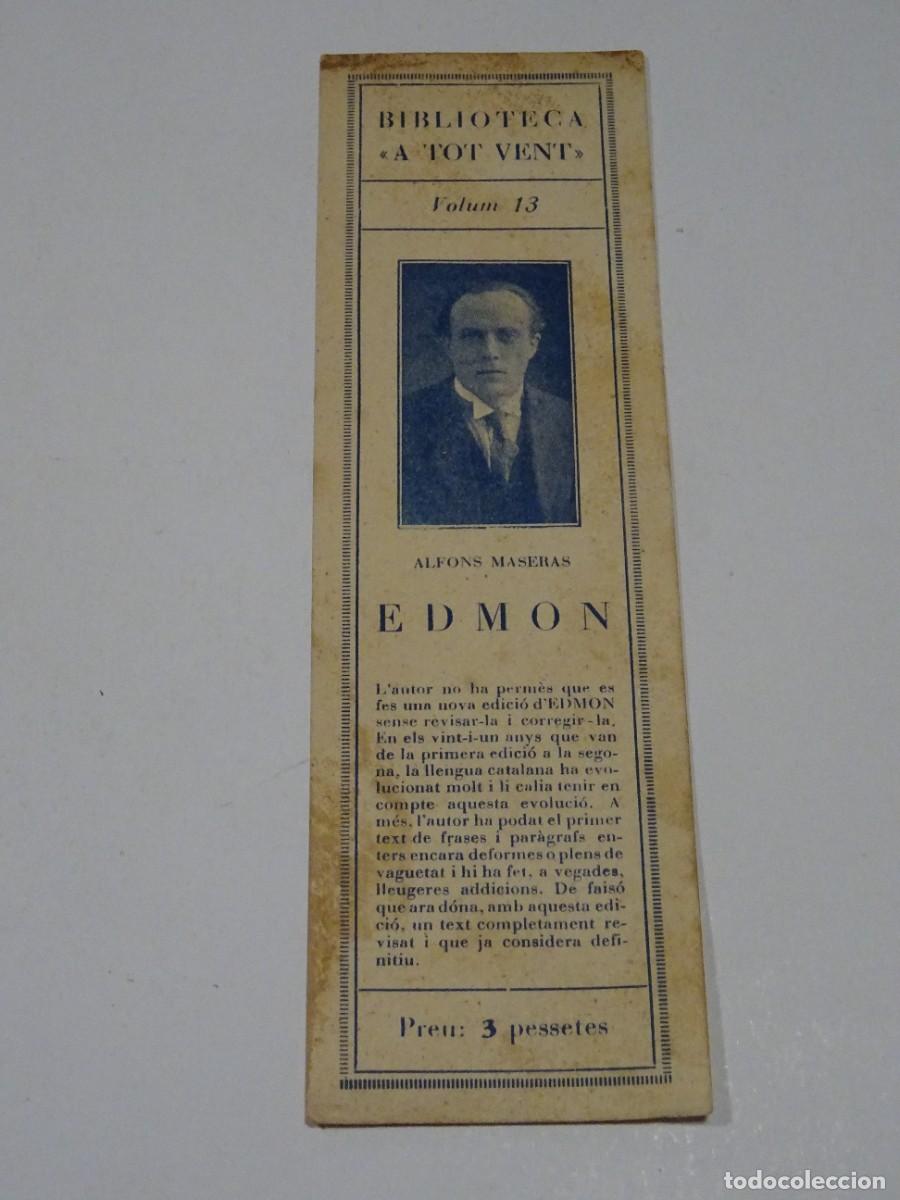 Collectables Bookmark: PUNTO DE LIBRO / MARCAP&Aacute;GINAS - BIBLIOTECA A TOT VENT VOLUM 13 ALFONS MASERAS - 16X5CM