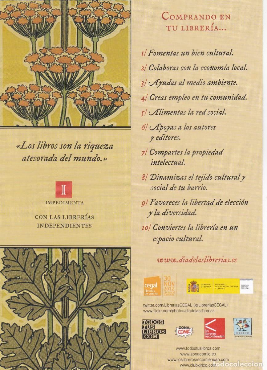 Coleccionismo marcap&aacute;ginas: MARCAPAGINAS IMPEDIMENTA - LIBRERIAS INDEPENDIENTES - Foto 1