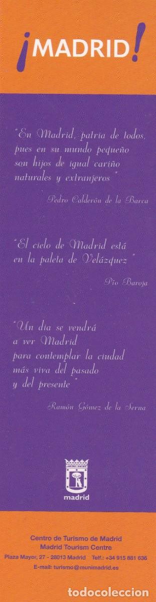 Coleccionismo marcap&aacute;ginas: MARCAPAGINAS MADRID. CENTRO DE TURISMO - Foto 2