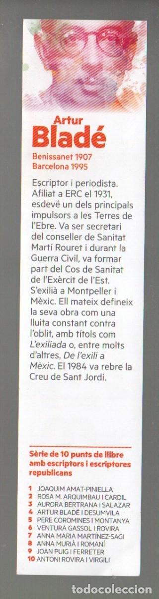 Coleccionismo marcap&aacute;ginas: MARCAPAGINAS, ARTUR BLAD&Eacute; - ESCRIPTOR REPUBLICA. - Foto 2