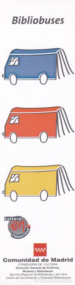 Collectables Bookmark: MARCAPAGINAS COMUNIDAD DE MADRID. CONSEJERIA DE CULTURA. BIBLIOBUSES
