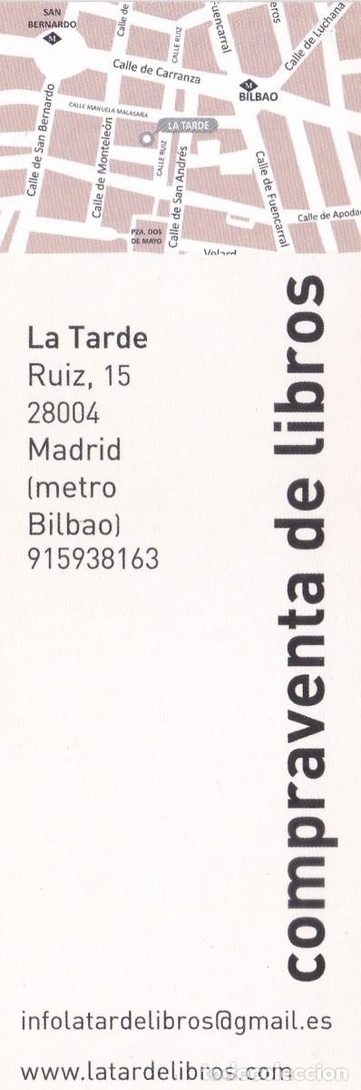 Coleccionismo marcap&aacute;ginas: MARCAPAGINAS LA TARDE LIBROS (MADRID) - Foto 2