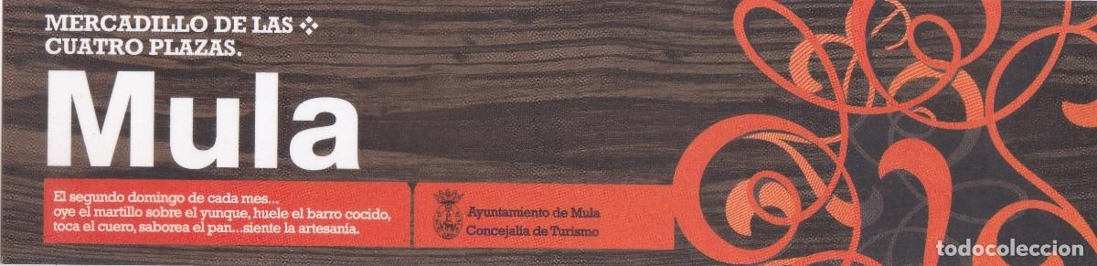 Coleccionismo Marcap&aacute;ginas: MARCAPAGINAS MULA. MERCADILLO DE LAS CUATRO PLAZAS - CALENDARIO 2007 (REVERSO)