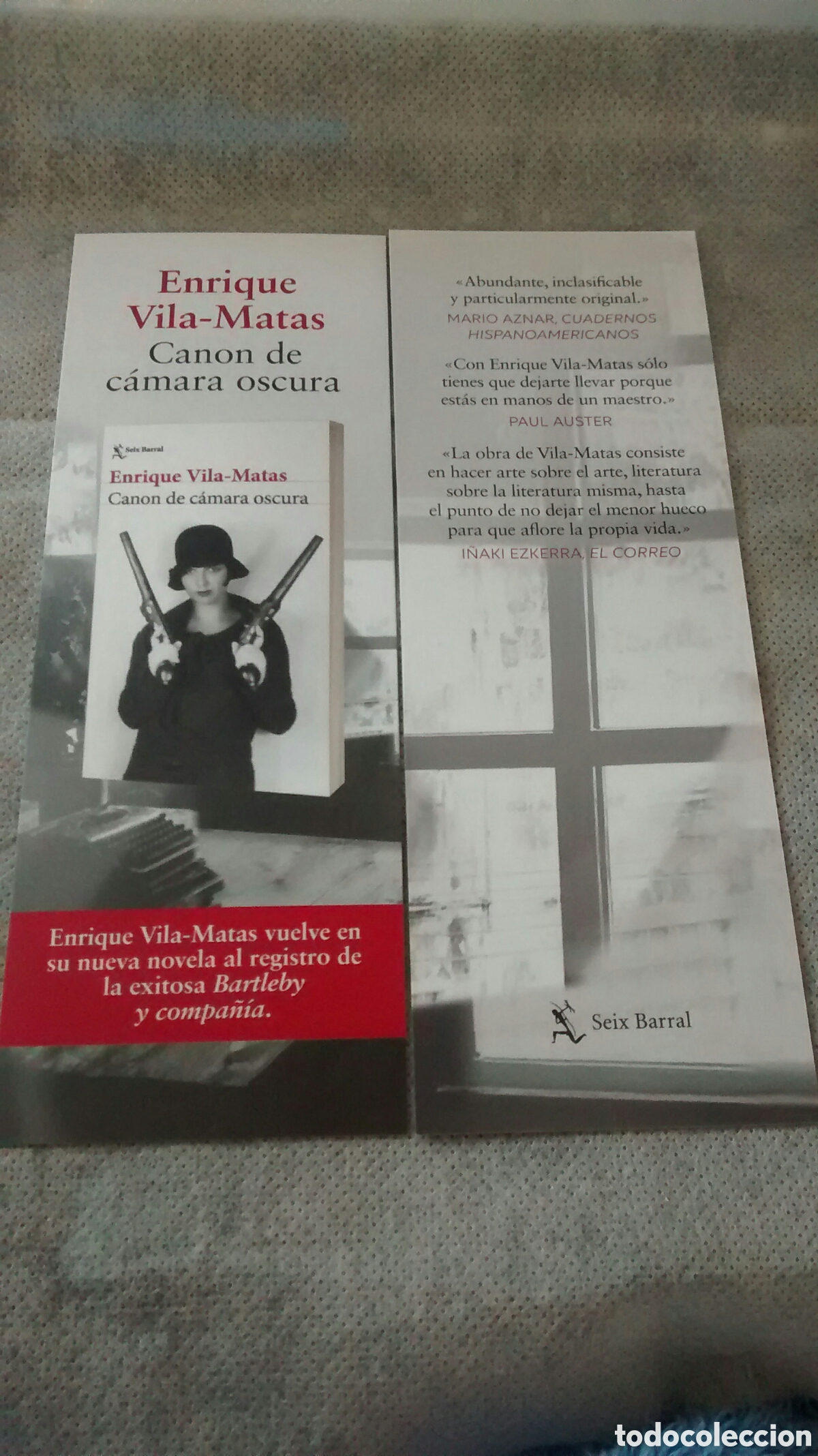 Coleccionismo Marcap&aacute;ginas: MARCAPAGINAS CANON DE CAMARA OSCURA-ENRIQUE VILA.MATAS-SEIX BARRAL