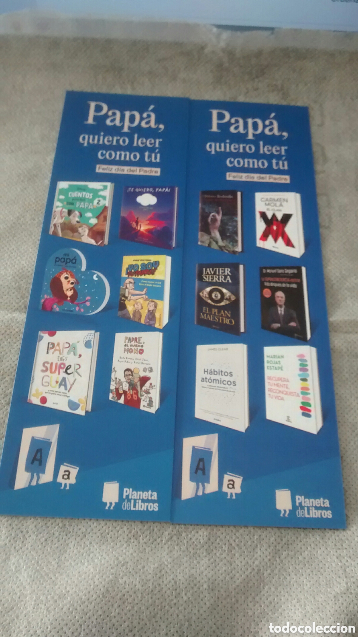 Sammeln von Lesezeichen: MARCAPAGINAS PLANETA DE LIBROS-DIA DEL PADRE-PAPA QUIERO LEER COMO TU