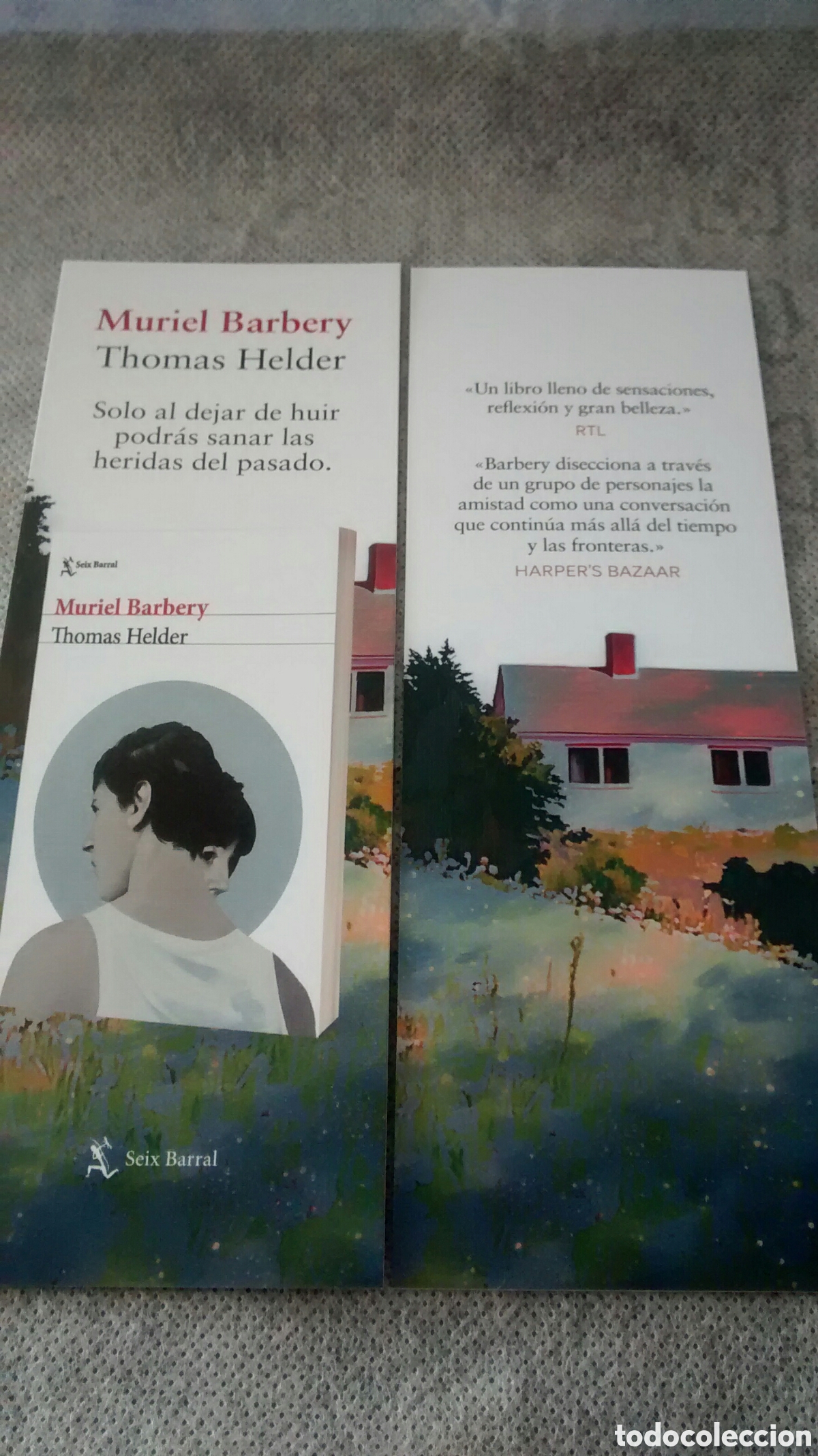Coleccionismo Marcap&aacute;ginas: MARCAPAGINAS THOMAS HELDER-MURIEL BARBERY-SEIX BARRAL