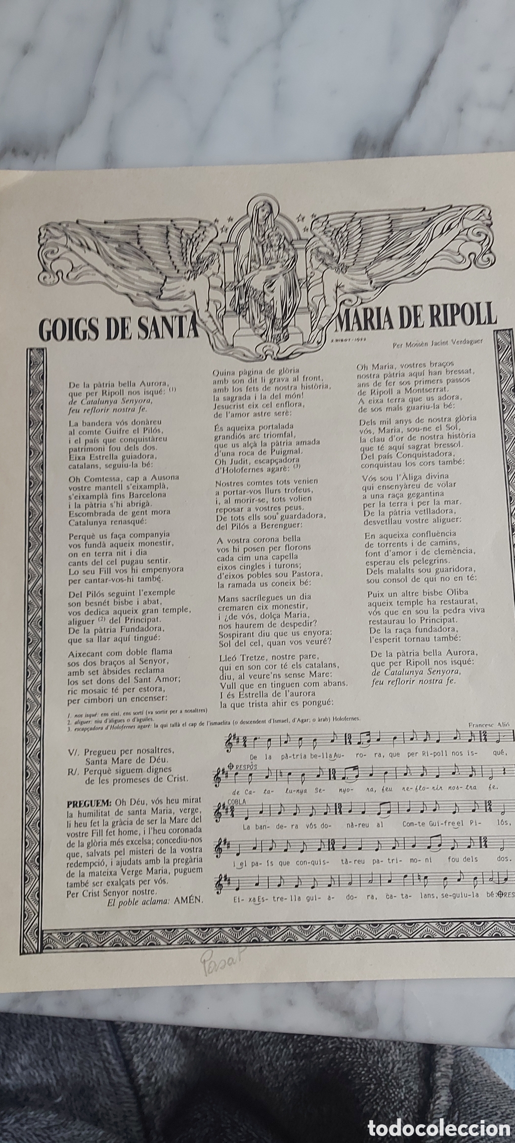 Sammeln von Lesezeichen: GOIGS DE SANTA MARIA DE RIPOLL