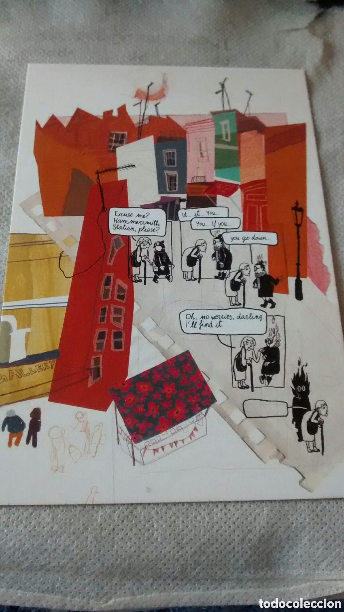 Coleccionismo Marcap&aacute;ginas: MARCAPAGINAS-POSTAL-UNA CASA EN LA CIUDAD-ILU ROS-LUMEN