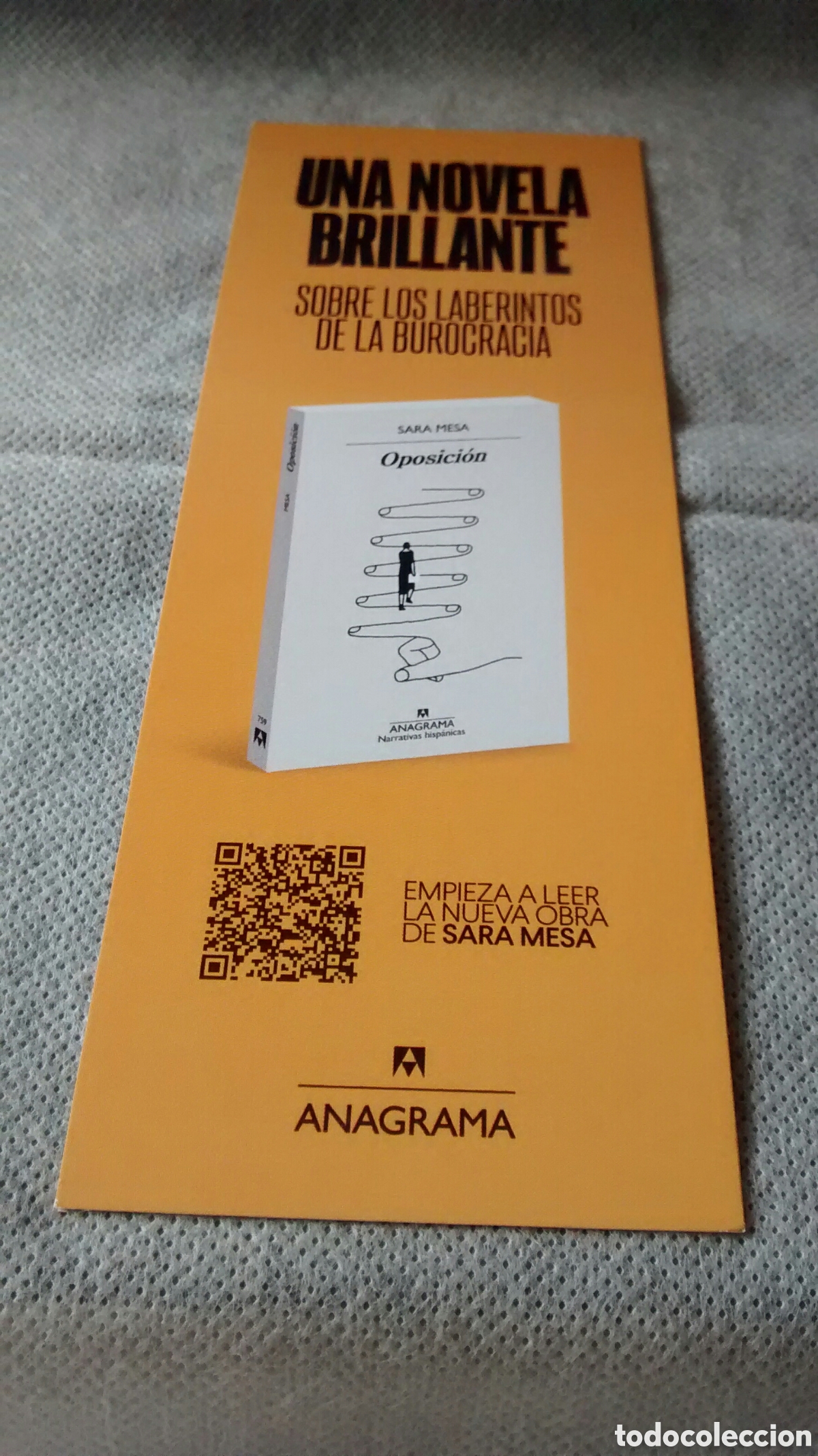 Coleccionismo marcap&aacute;ginas: MARCAPAGINAS OPOSICION-SARA MESA-ANAGRAMA - Foto 2