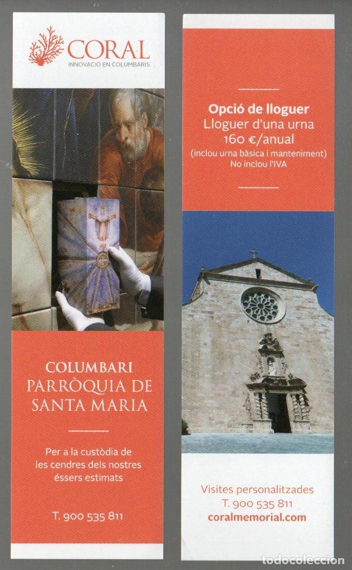 Coleccionismo Marcap&aacute;ginas: MARCAPAGINAS, CORAL - COLUMBARI PARROQUIA DE SANTA MARIA.