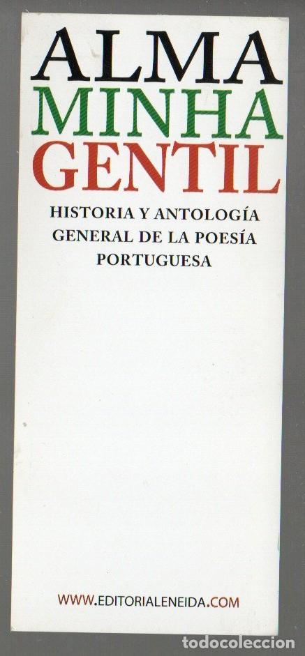 Coleccionismo Marcap&aacute;ginas: MARCAPAGINAS, ALMA MINHA GENTIL. EDITORIAL LENEIDA.