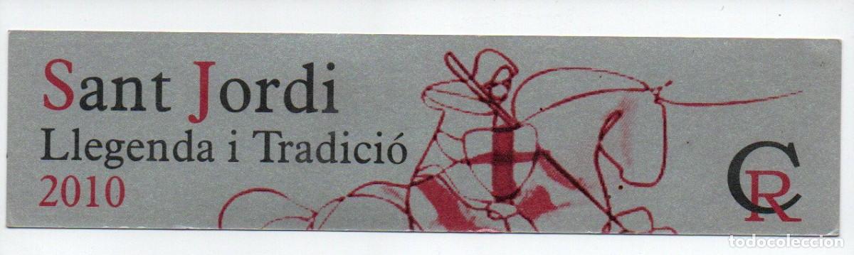 Coleccionismo Marcap&aacute;ginas: MARCAPAGINAS, SANT JORDI, LLEGENDA I TRADICI&Oacute; 2010. CACHEIRO RESTAURANTS.