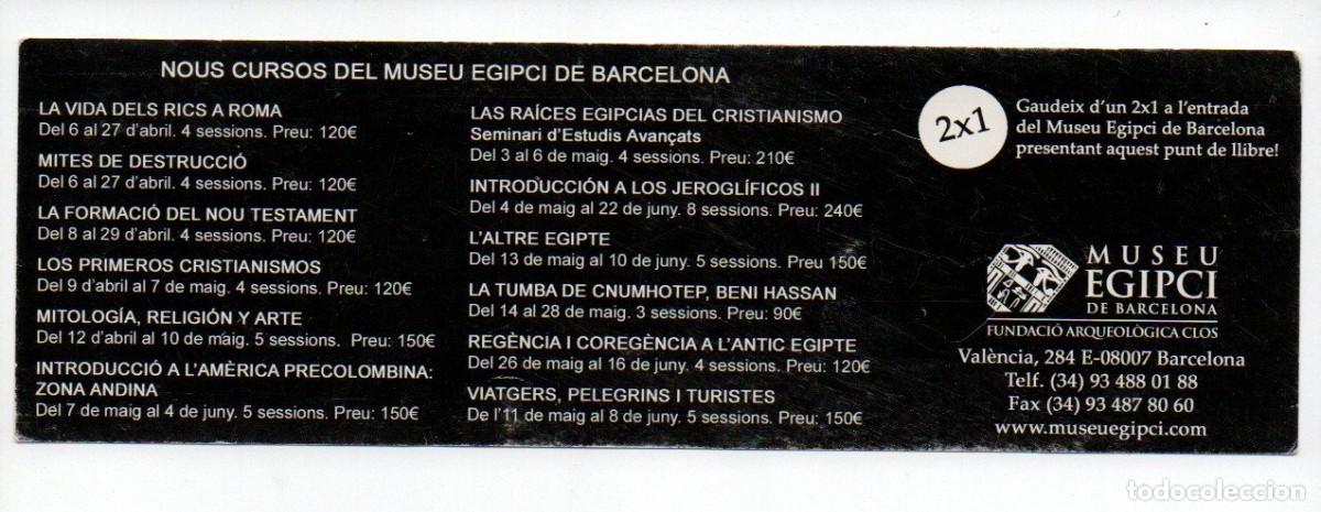 Coleccionismo marcap&aacute;ginas: MARCAPAGINAS, MUSEU EGIPCI DE BARCELONA. - Foto 2