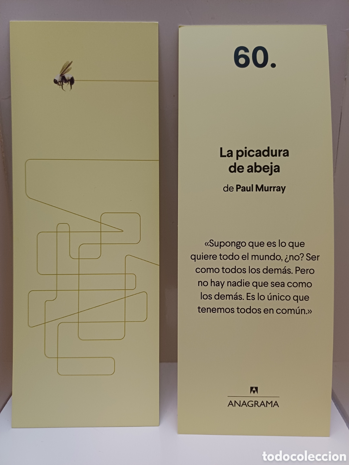 Sammeln von Lesezeichen: Marcap&aacute;ginas La picadura de la abeja Anagrama 60