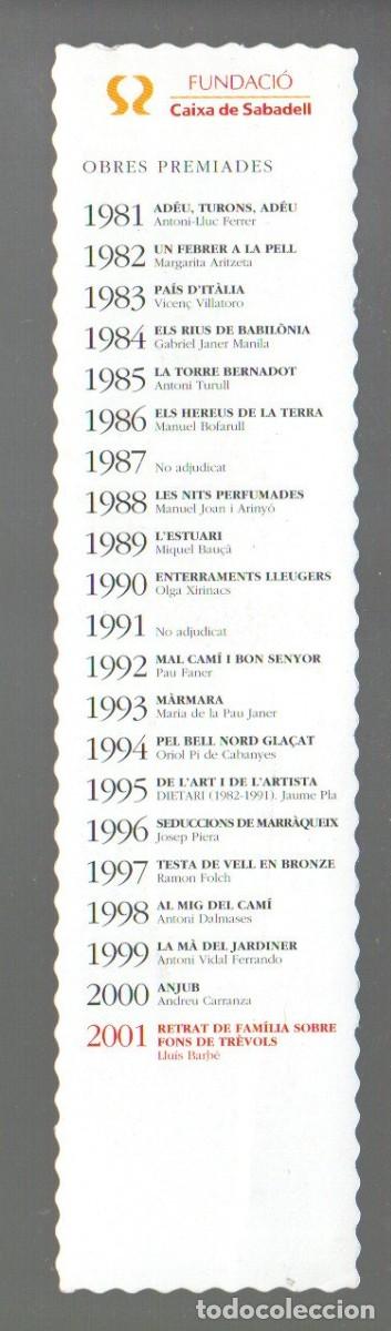 Coleccionismo marcap&aacute;ginas: MARCAPAGINAS, FUNDACI&Oacute; CAIXA DE SABADELL 2001 - Foto 2