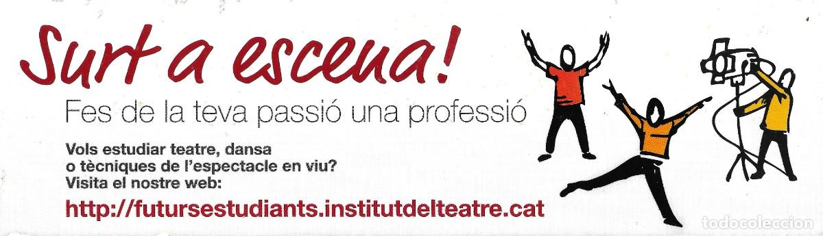 Coleccionismo Marcap&aacute;ginas: PUNTO DE LIBRO DEL INSTITUT DEL TEATRE DE BARCELONA