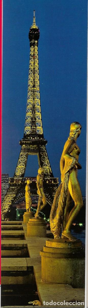Coleccionismo marcap&aacute;ginas: PUNTO DE LIBRO DE LA TORRE EIFFEL, IMAGEN DE NOCHE - Foto 1