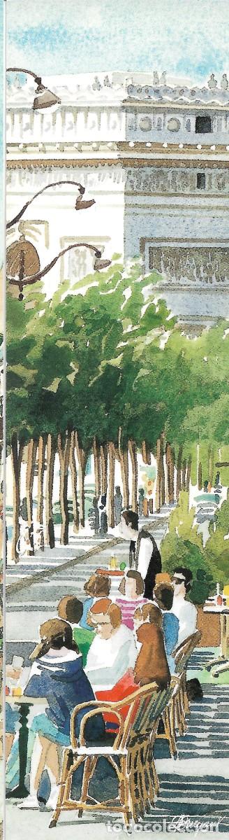 Coleccionismo Marcap&aacute;ginas: PUNTO DE LIBRO DEDICADO AL ARCO DEL TRIUNFO EN PARIS, REPRODUCCION DE UNA ACUARELA