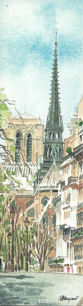 Coleccionismo Marcap&aacute;ginas: PUNTO DE LIBRO DEDICADO A LA ISLA DE SAN LUIS Y NOTRE DAME, EN PAR&Iacute;S