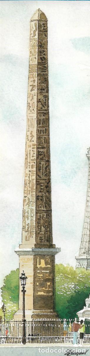 Coleccionismo Marcap&aacute;ginas: PUNTO DE LIBRO DEDICADO A LA PLAZA DE LA CONCORDIA Y EL OBELISCO,EN PARIS