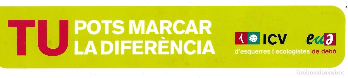 Coleccionismo Marcap&aacute;ginas: PUNTO DE LIBRO DE PROPAGANDA ELECTORAL DE INICIATIVA DE CATALUNYA