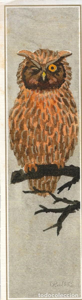 Coleccionismo Marcap&aacute;ginas: PUNTO DE LIBRO DEDICADO A UN BUHO