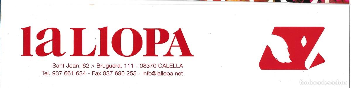 Coleccionismo Marcap&aacute;ginas: PUNTO DE LIBRO DE LA LIBRERIA LA LLOPA DE CALELLA DE LA COSTA BARCELONA
