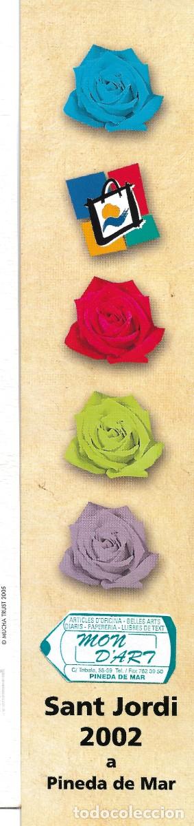 Coleccionismo Marcap&aacute;ginas: PUNTO DE LIBRO DEDICADO A SANT JORDI 2002, DE LA ASOCIACION DE COMERCIO DE PINEDA DE MAR