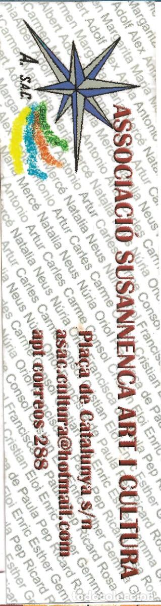 Collectables Bookmark: PUNTO DE LIBRO DE ASAC, UNA ASOCIACI&Oacute;N CULTURAL DE SANTA SUSANNA, BARCELONA