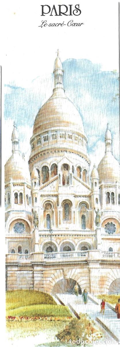 Coleccionismo Marcap&aacute;ginas: PUNTO DE LIBRO DEDICADO A LE SACRE COEUR, DE PARIS, COPIADO DE UNA ACUARELA