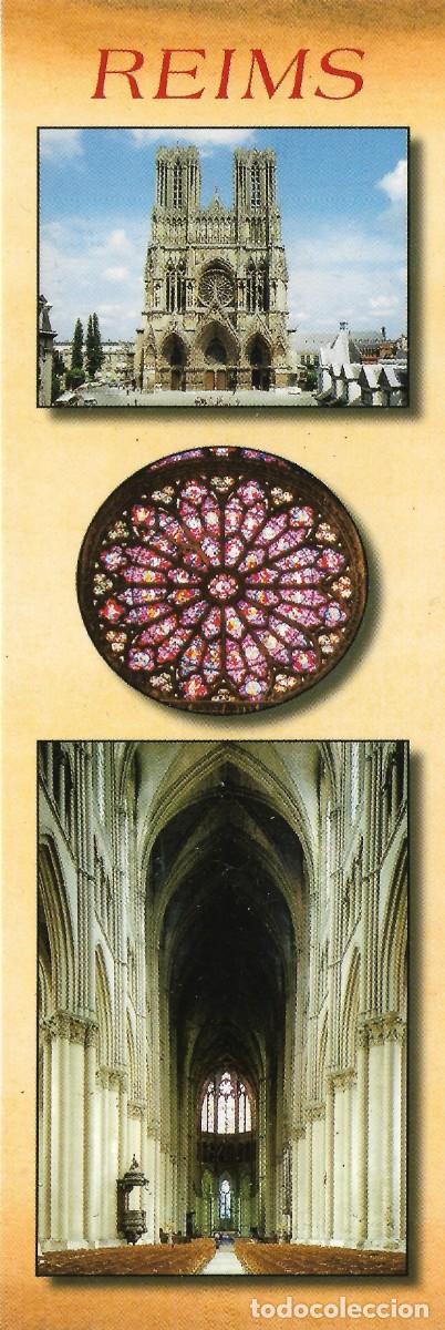 Coleccionismo Marcap&aacute;ginas: PUNTO DE LIBRO DEDICADO A IMAGENES DE LA CATEDRAL DE REIMS,PARIS