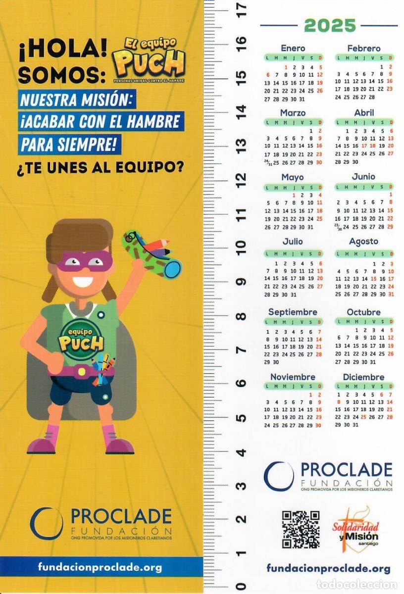Coleccionismo Marcap&aacute;ginas: CALENDARIO MARCAP&Aacute;GINAS - A&Ntilde;O 2025 - FUNDACI&Oacute;N PROCLADE