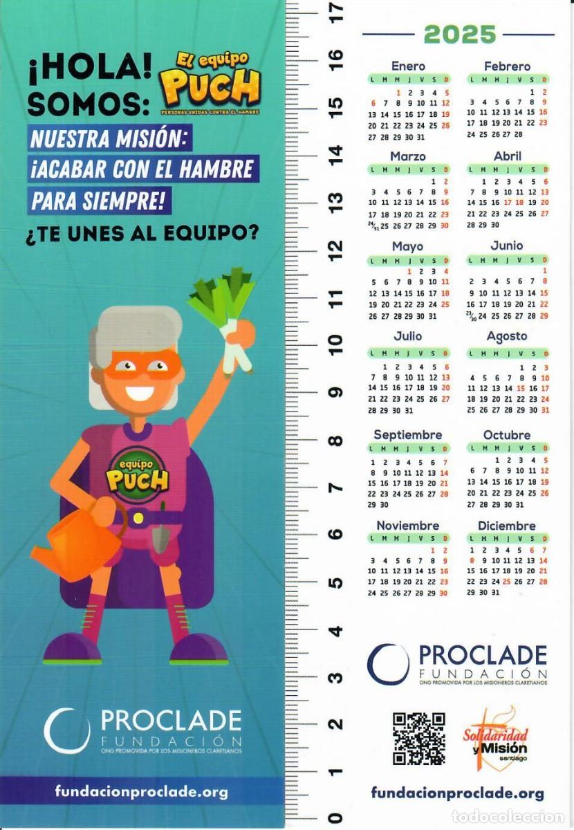 Coleccionismo Marcap&aacute;ginas: CALENDARIO MARCAP&Aacute;GINAS - A&Ntilde;O 2025 - FUNDACI&Oacute;N PROCLADE