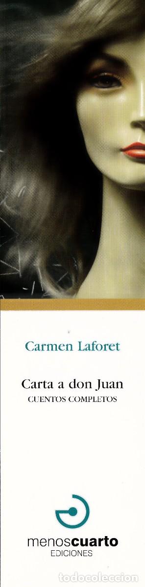 Coleccionismo Marcap&aacute;ginas: Marcapaginas editorial Menos cuarto Carta a Don Juan