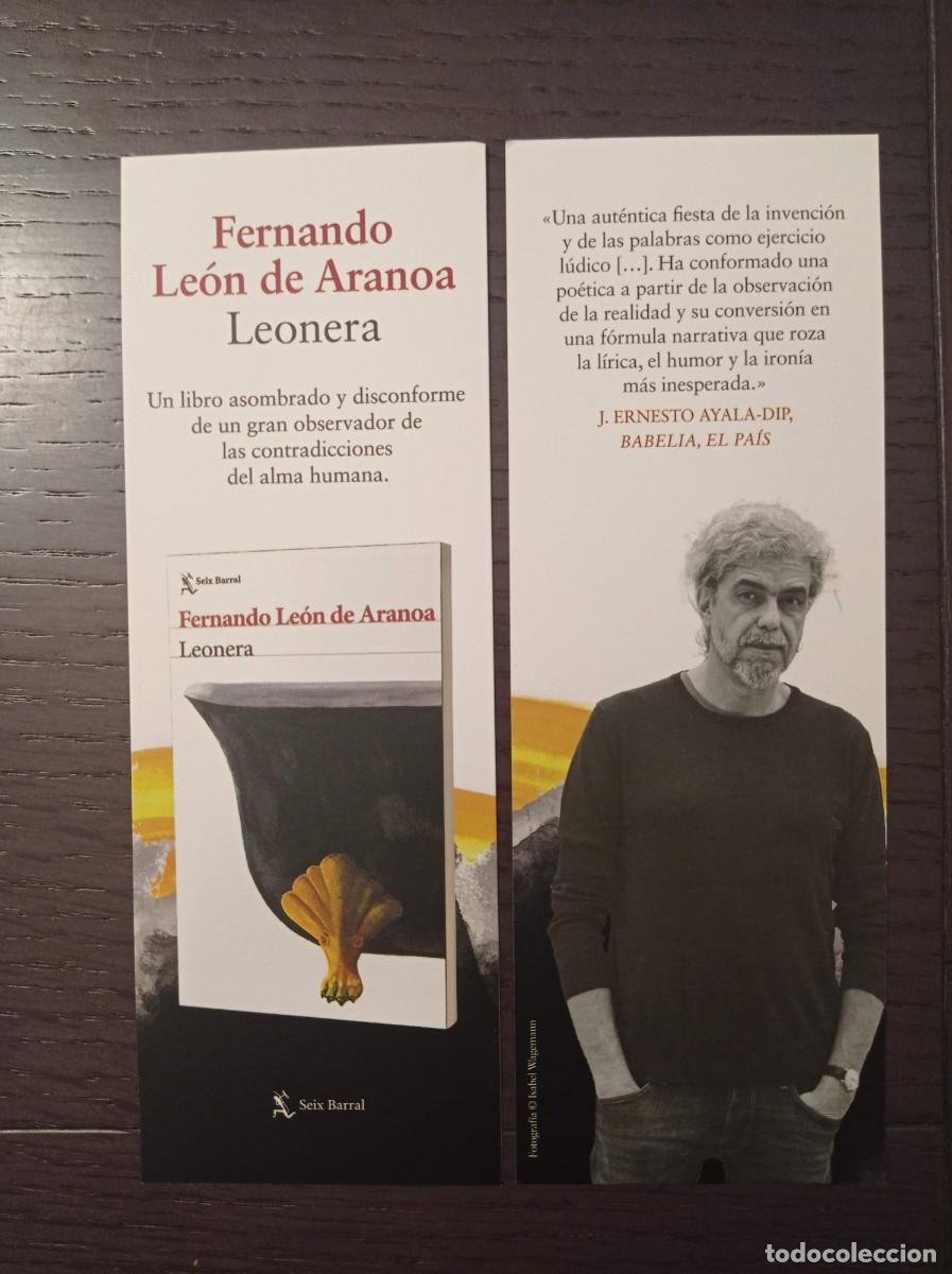 Sammeln von Lesezeichen: MARCAP&Aacute;GINAS. SEIX BARRAL. FERNANDO LE&Oacute;N DE ARANOA. LEONERA