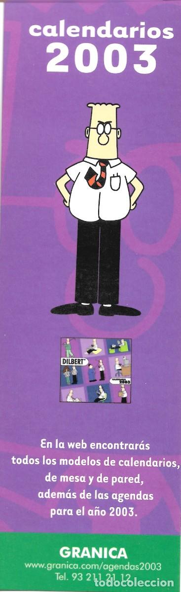 Collectionnisme Marque-pages: PUNTO DE LIBRO DE LA EMPRESA GRANICA PARA PROMOCIONAR SUS CALENDARIOS DE 2003