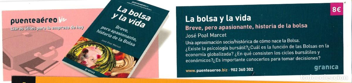 Collectionnisme Marque-pages: PUNTO DE LIBRO PROMOCIONANDO LA BOLSA Y LA VIDA LIBRO DE LA HISTORIA DE LA BOLSA