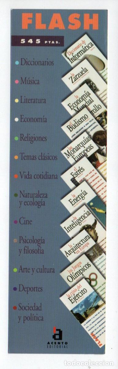 Coleccionismo marcap&aacute;ginas: MARCAPAGINAS, FLASH. EDITORIAL ACENTO. - Foto 1