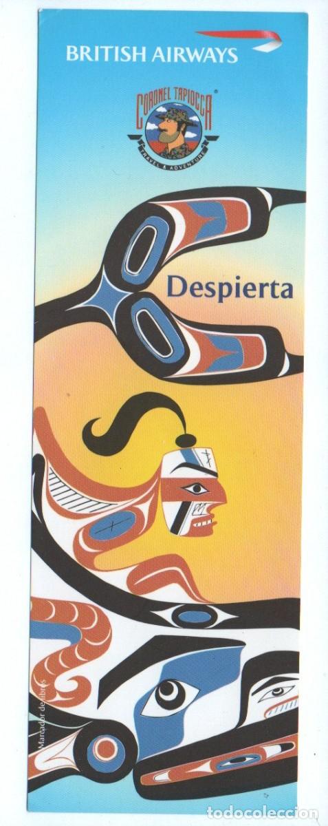 Coleccionismo marcap&aacute;ginas: MARCAPAGINAS, BRITISH AIRWAYS - DESPIERTA. CORONEL TAPIOCA. - Foto 1